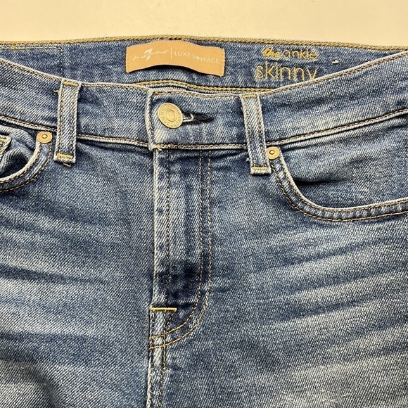 7 For All Mankind Luxe Vintage The Ankle Skinny Size 27 - Picture 15 of 16